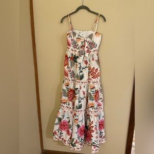 House of Harlow 1960 Front Tie Maxi Tiered Dress